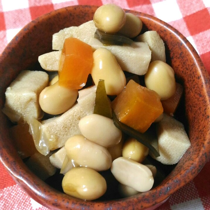 あっさり♡高野豆腐と大豆の煮物